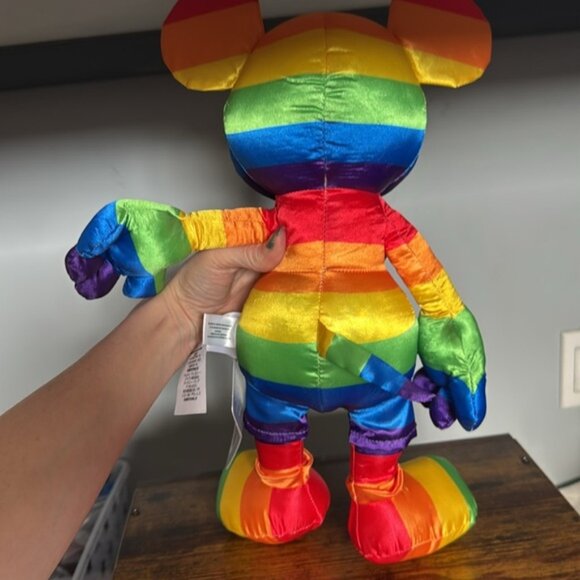 Disney Parks Exclusive 2019 Pride Rainbow Mickey Mouse Plush 15” - Picture 6 of 6